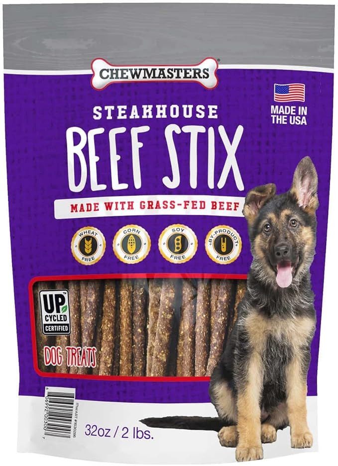Dog Treats Beef Stix, Grass Fed, Wheat Free, Corn Free, Soy Free (32 OZ), Healthy Dog Chews for All Breeds