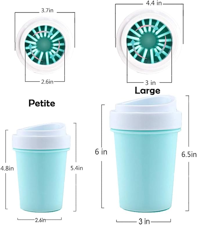 Portable Silicone Paw Washer for Large/Petite Dogs - Easy to Use & Clean, Nice Packing