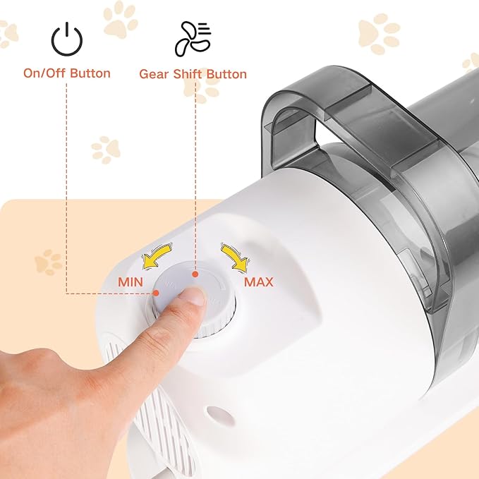 Dog Hair Vacuum & Grooming Kit, 2L Large Capacity for Shedding Grooming Hair, Grooming Kit Including 12 Tools for Dog Dogs Cats and Other Animals