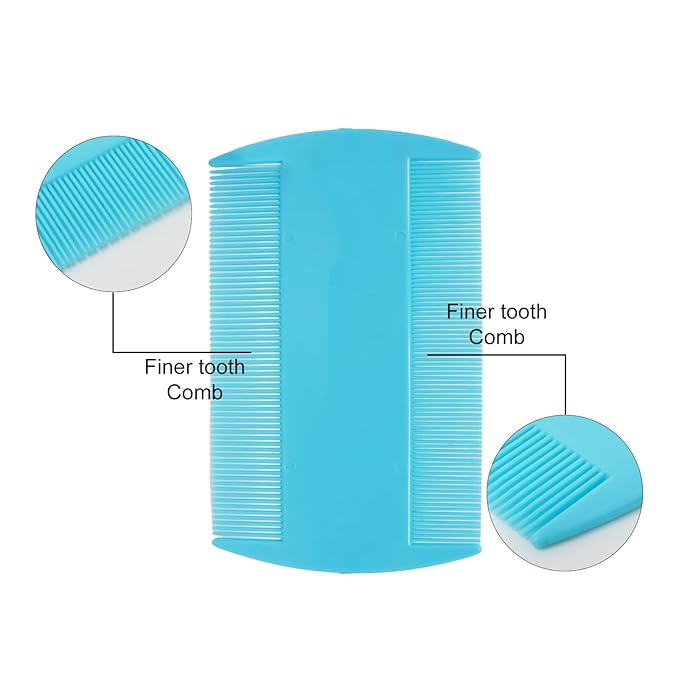 yueton 4PCS Flea Lice Fine Toothed Comb Flea Comb Double Row Flea Comb Double Sided Pet Comb Pet Grooming Comb for Dogs Cats or Human Hair