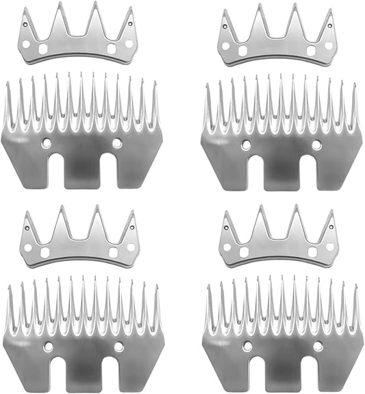 13 Tooth Sheep Shear Clipper Replacement Blades, Compatible with Oster/Lister/Heiniger/GDJOB/BEETRO/Dragro/TAKEKIT Sheep Clippers, for Grooming Goats, Lambs, Llamas, Alpacas. 4Pcs.