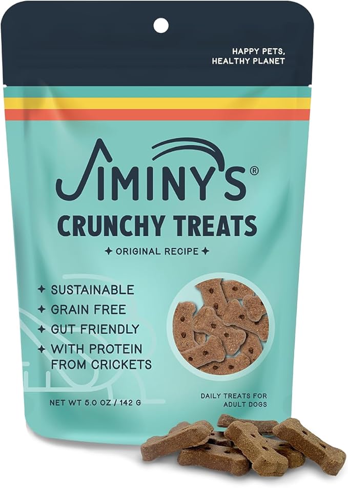 Jiminy's Original Cricket Cookie Dog Treat, Hypoallergenic, 5oz, Peanut Butter & Pumpkin (Pack of 1)