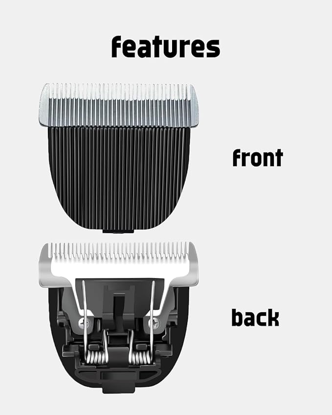 uijino 2 Pack Dog Clipper Blades Compatible with Gooad Dog Clipper Replacement Blades, 2 Cleaning Brush