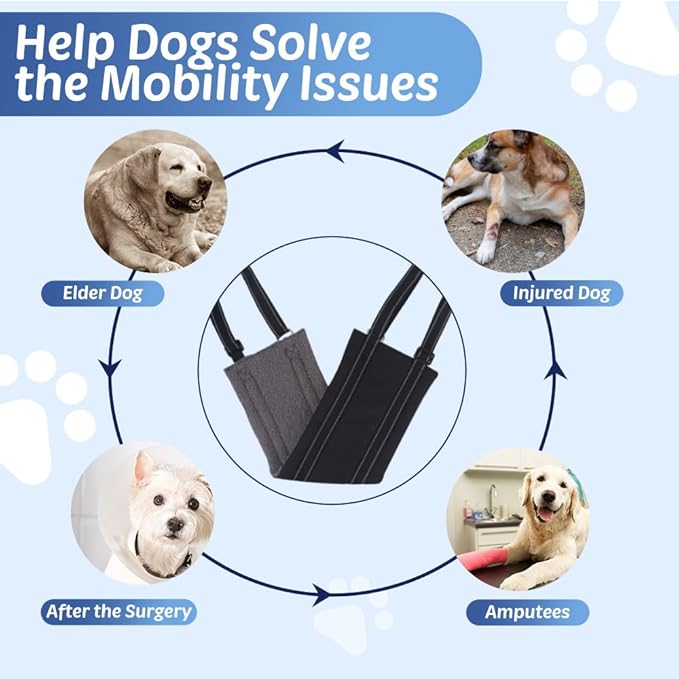 Dog Slings for Small Dogs, Dog Lift Hamess for Hind Leg Support for Elderly Dog, Injured Dog, Arthritis ACLRehabilitation Up Down Stairs