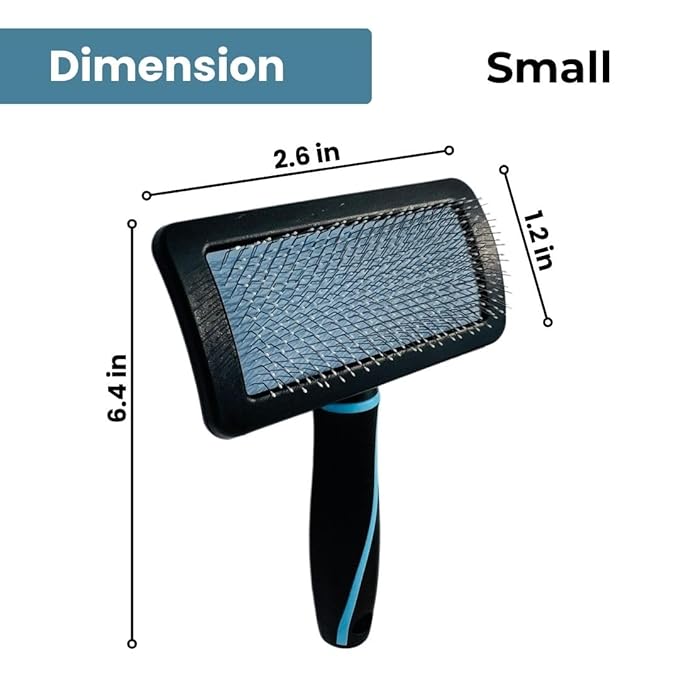 Dog Slicker Brush for Dogs, Perfect for (Goldendoodles, Labradoodles, Poodles), Groom Like a Professional, Fluff Detangle Style - Removes Loose Fur, Tangles and Undercoat (Small)