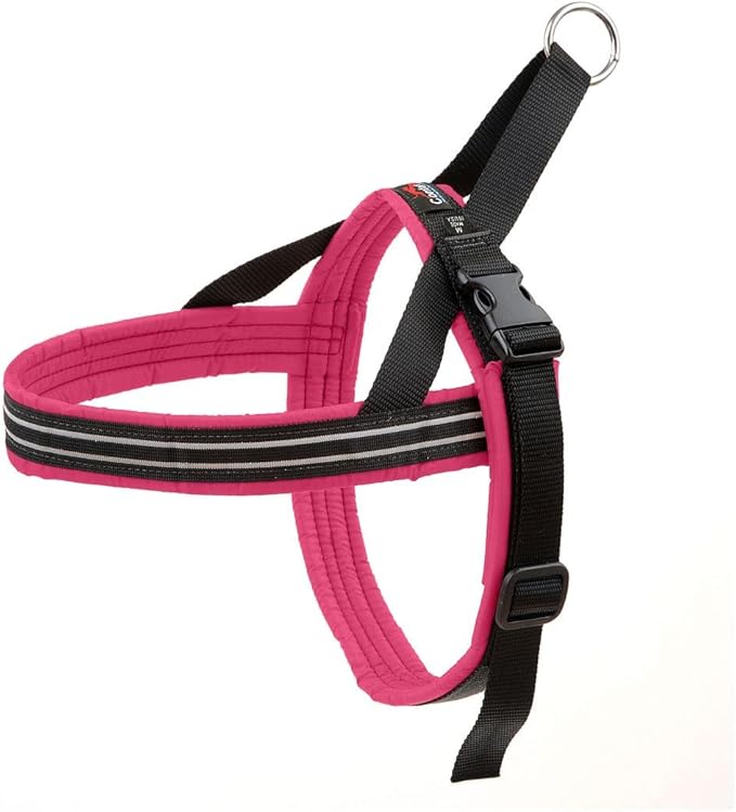 ComfortFlex Sport Harness - American Made No Pull Dog Harness for Small, Medium, Large Dogs - Lightweight, Padded, Reflective No Rub Harness for Walking, Running and Control - Small/Medium, Berry