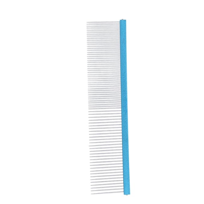Greyhound Comb For Dogs, Metal Comb For Dogs Metal Dog Comb Cat Comb For Removing and Knots Dog Combs with Rounded Ends Grooming Tool For Long Short Haired Dog (Blue