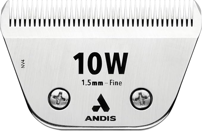 Andis 561460 ceramicEDGE #10W Fine Wide Blade, Small Animal and Pet Grooming, Detachable Replacement Blade, Long Lasting, Stainless Steel