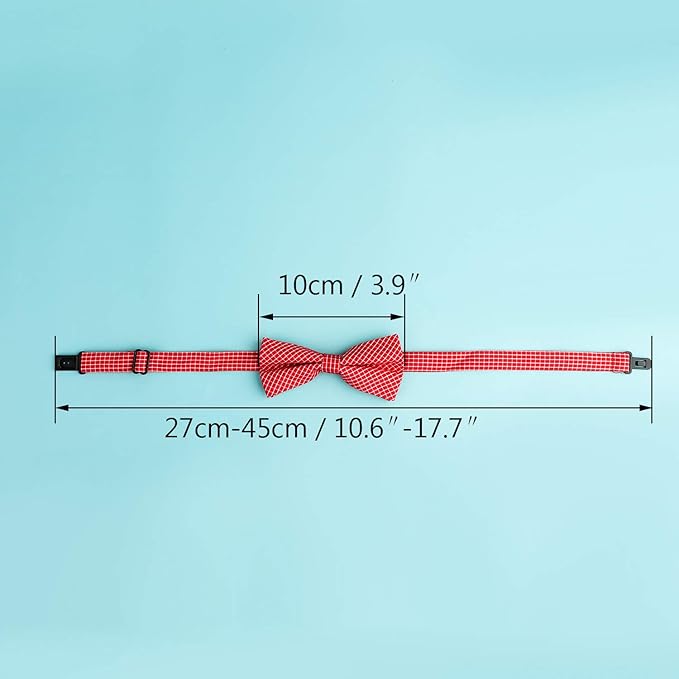 Segarty Dog Bow Tie Plaid, Bowties for Dogs, Adjustable Dog Bow Collar, Pet Grooming Bows for Dogs Cats Boy and Girl Small Medium Large Dogs Wedding Thanksgiving Christmas Costumes Neck Bow Attachment