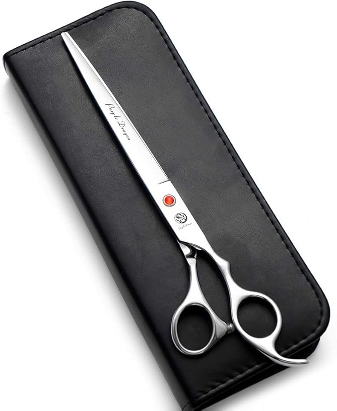 Purple Dragon 4“/5"/5.5"/6"/6.5"/7"/7.5"/8"/9"/10" Sharp Edge Salon Hair Cutting Shears - Pet/Dog Grooming Scissors with Bag - Perfect for Barber or Pet Groomer