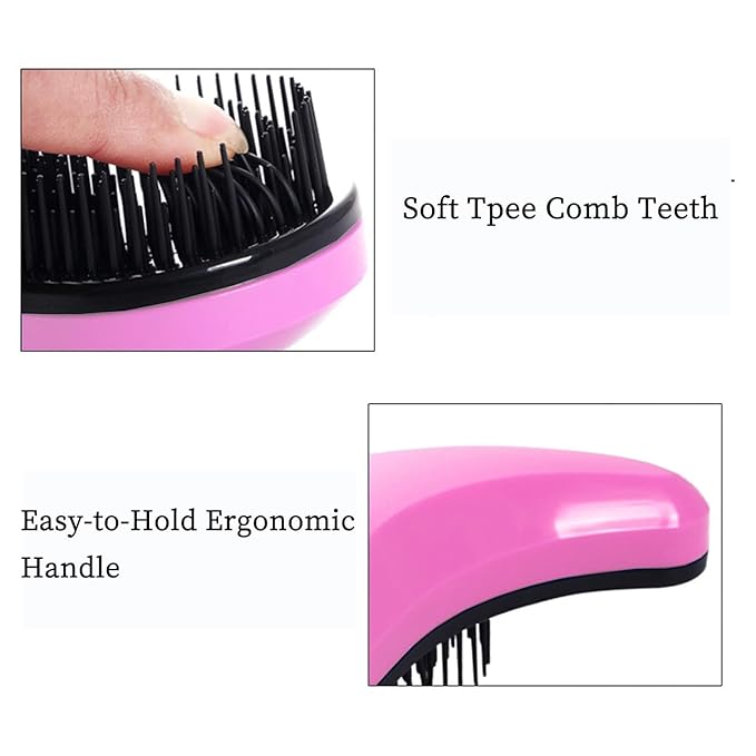 Small Dog Brush - Puppy Hair Brush- Grooming Tool for Teddy, Yorkies, Maltese, Shih Tzu, Chihuahua (Pink)