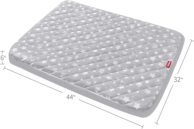 Dog Bed Covers Replacement Washable Pet Hair Easy to Remove, Waterproof Dog Bed Covers Noiseless Quilted, Pet Bed Cover Lovely Grey Star Print, Puppy Bed Cover 32x44 Inches, for Dog/ Cat, Cover Only