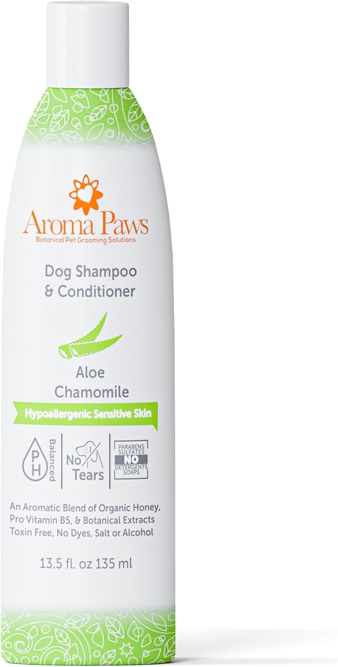 Dog Shampoo and Conditioner - Tearless Dog Shampoo for Cleansing, Grooming, and Conditioning Sensitive Skin - Moisturizing Shampoo for Dogs and Puppies - Fragrance-Free 13.5 oz