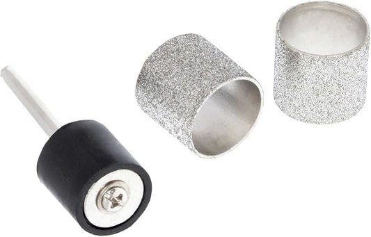 2pcs 120 Grit Diamond Bit for Dog Nails Grinder Including 1 pc 1/2" Mandrel - Pet Nail Grinder Diamond Wheel (Finishing Grit #120)