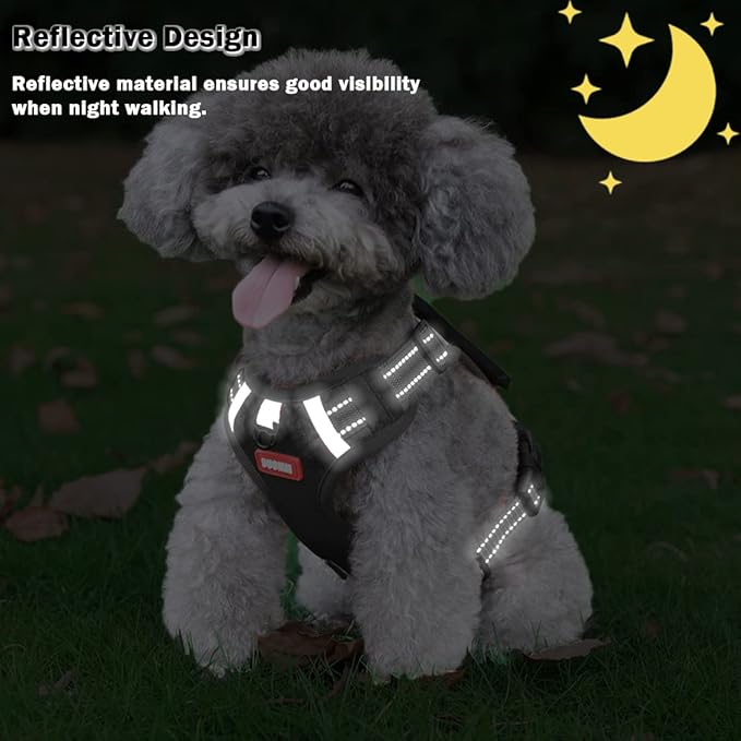 No Pull Dog Harness Reflective No Choke Pet Padded Vest Harness for Small Medium Large Dogs,Breathable Heavy Duty Dog Walking Harness with Easy Control Handle for Outdoor Training Running