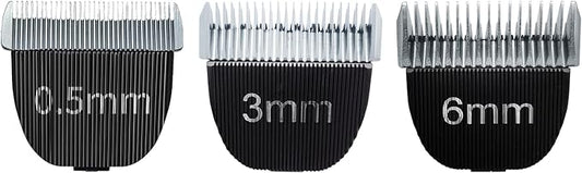 Replacement Blade Set Compatible with oneisall Low Noise Dog Clippers,Cut Length to 0.5MM/3MM/6mm,3 Count