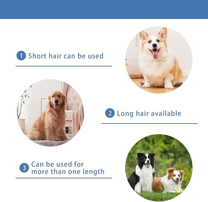 Size 4F/5F/7F/Replacement Blade for nebot P1 Pro Pet Grooming Kit & Vacuum,Cut Length 3/8"(9.5mm) to 1/4”(6.3mm) to 1/8"(3.2mm),Made of Ceramic Blade & Stainless Steel Blade,3 Pack