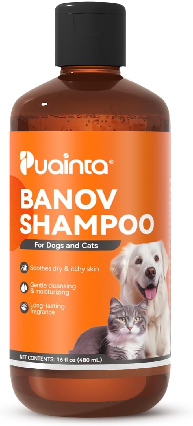 Dog & Cat Shampoo for Itchy Skin Relief, Hypoallergenic, Daily Use or Skin Conditions, 8oz