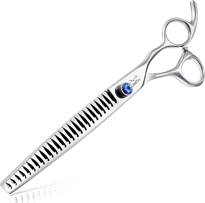 JASON 8" 26 Tooth Chunkers Shears for Dogs Ergonomic Cats Grooming Scissors & JASON Dog Grooming Scissors Set - Professional 6 in 1 Dog Shears Set