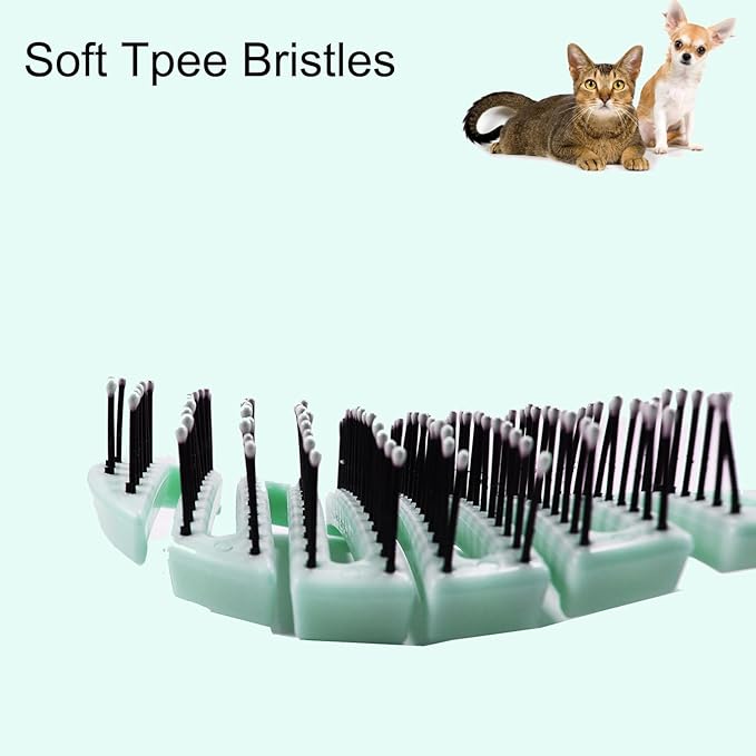 Small Dog Grooming Brush - Perfect for Shih Tzus, Yorkies, and Maltipoos - Ideal Puppy Hair Brushes for Maltese and Small Breeds (Light Green)