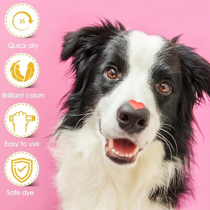 Dog Nail Polish Pen - Quick Dry, Non-Toxic | Pink, Red, Purple, Blue | Dog Nail Polish Pen (7 Color)