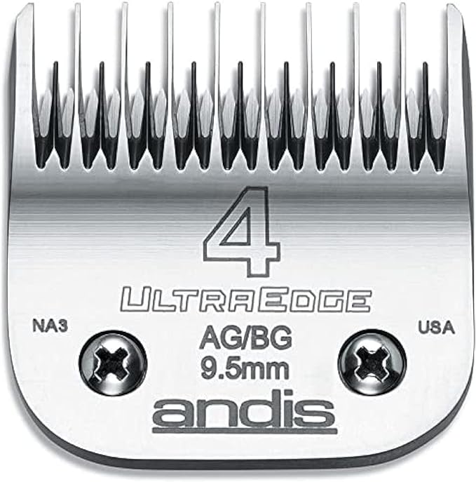 Andis 64090 Carbon-Infused Steel UltraEdge Dog Clipper Blade, Size-4 Skip-Tooth, 3/8-Inch Cut Length