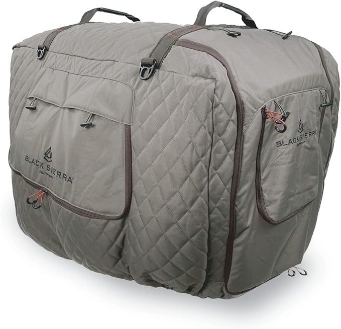 Black Sierra Insulated Extra Large Dog Kennel Cover- 41 Inch, Ventilated, Weather Resistant- Extra Large Crate Cover with Handles for Camping, Travel