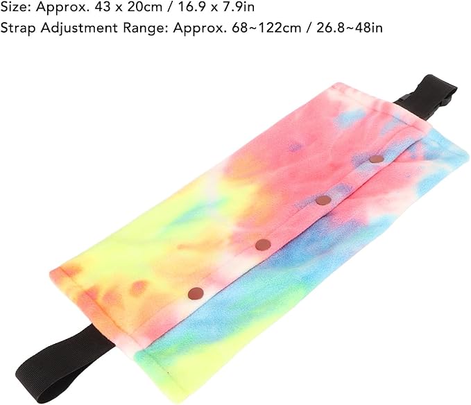 Reptile Sling Carrier, Soft Adjustable Strap Comfortable to Use Bearded Dragon Sling for Outdoor Travel Walking Rest (Iridescence)