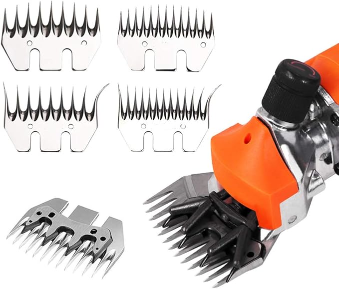 Sheep Shears Blades, Stainless Steel Sheep Clippers Blade Replacement Shearing Combs and Cutters for Goats Clipper(13 Tooth Straight Blade (+ Swing Blade))