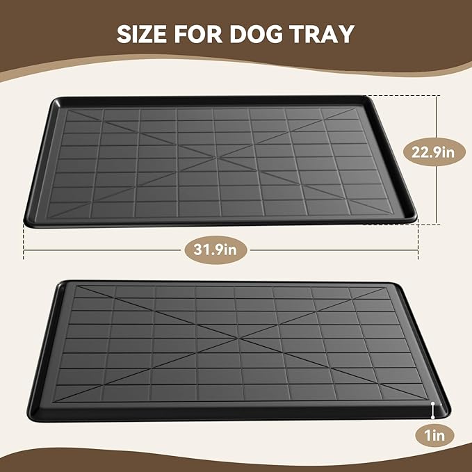 32" Dog Crate Tray Replacement fit for Metal Dog Crate Dog Cage Pans Plastic Tray