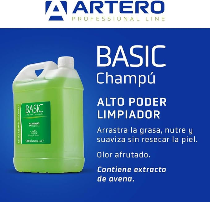 Artero Basic Shampoo 180 Oz - Deep Cleansing First Wash