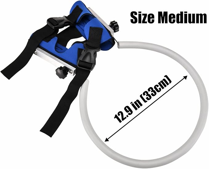 GabeFish Ring Harness for Blind Dog, Adjustable Blind Dog Ring, Blind Dog Accessories, Bumper Guards for Blind Dogs Blue Medium