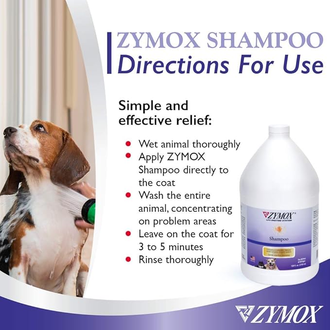 Zymox Shampoo for Dogs and Cats with Vitamin D, 1 Gallon