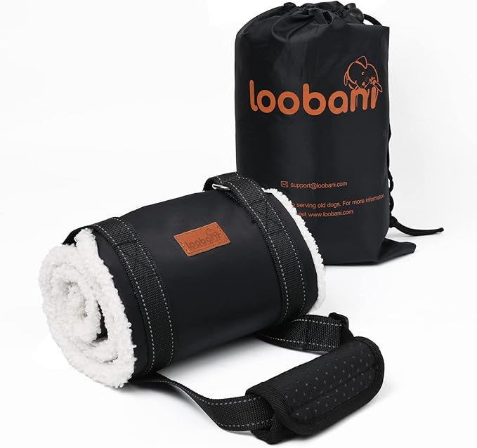 LOOBANI Portable Dog Sling for Back Legs, Hip Support Harness to Help Lift Rear for Canine Aid Old K9 Cruciate Ligament Rehabilitation