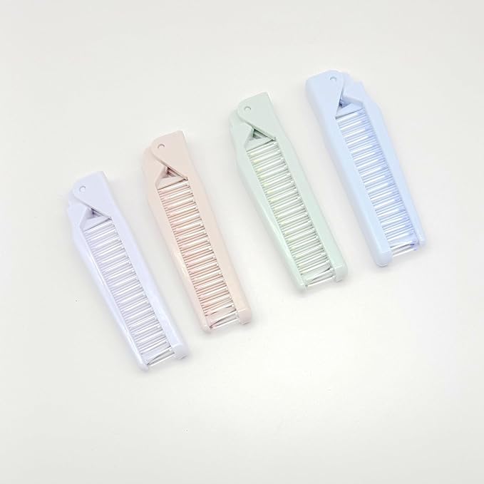 Folding Small Dog Grooming Brush - Perfect for Shih Tzus, Yorkies, and Maltipoos - Ideal Puppy Hair Brushes for Maltese and Small Breeds(Green)