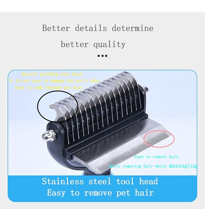 Dog Brush for Shedding,Professional Pet Grooming Tool,2 in 1 Dematting Comb & Undercoat Rake for Long Haired Dogs,Mats & Tangles Removing,Deshedding Tool for Long Haired Cats (large, red)