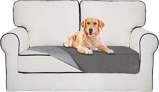 Easy-Going Waterproof Dog Bed Cover Reversible Leak Proof Pet Blanket Replacement Mat for Furniture Washable Couch Cover Sofa Cover for Dogs Cat(40x50 Inch, Gray/Light Gray)