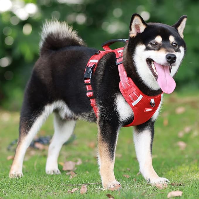 No Pull Dog Harness Reflective No Choke Pet Padded Vest Harness for Small Medium Large Dogs,Breathable Heavy Duty Dog Walking Harness with Easy Control Handle for Outdoor Training Running