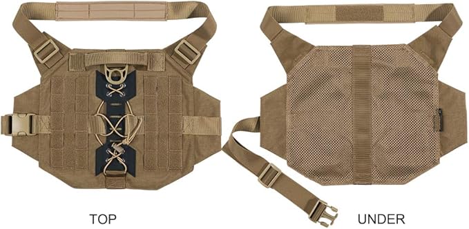 EXCELLENT ELITE SPANKER Dog Harness Tactical Military Dog Harness Adjustable No-Pull Dog Harness Training Hunting Dog Tactical Vest with Handle(COB-L)