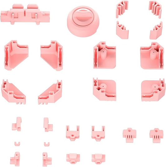 Folding Dog Crate Puppy Kennel Dog Cage Accessories, Pink