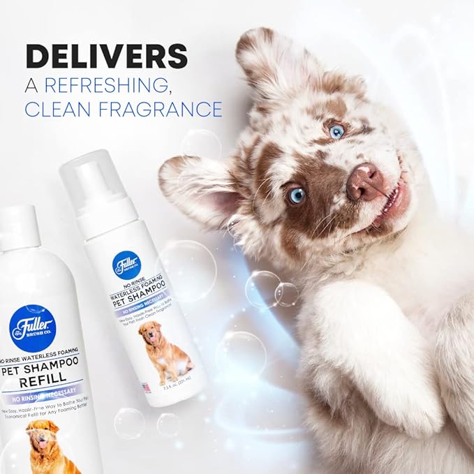 Waterless Foaming Pet Shampoo + Refill Bottle