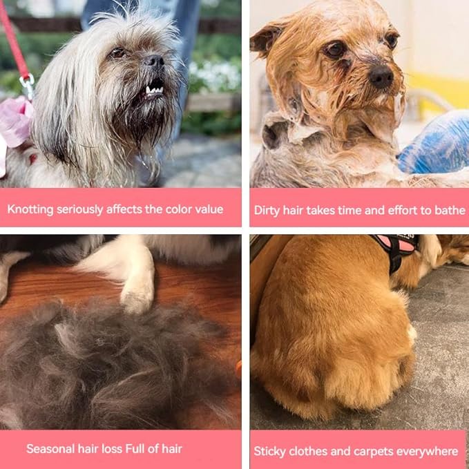 Pet Knotting Comb Dog Cleaning Shedding Knot Comb Quick Knot Removal Floating Hair Pet Supplies (Blue-black)