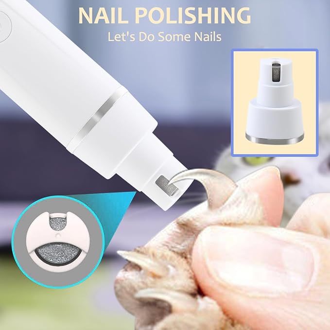 4 in 1 Dog Grooming Kit - Dog Clippers, Rechargeable, Low Noise - Multi-Functional for Hair on Pets Toes Hair Repair on face Around Ears and toenail Grinding
