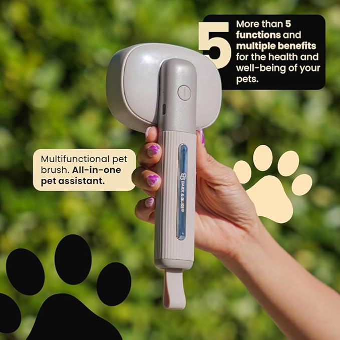 Bark&Bliss Self Cleaning Slicker Brush – Skin-Friendly Deshedding Grooming Tool for Dogs & Cats, Suitable for Shedding & Long-Haired Pets, Puppy Brush, Pet Grooming Brush, Cat Brush for Shedding