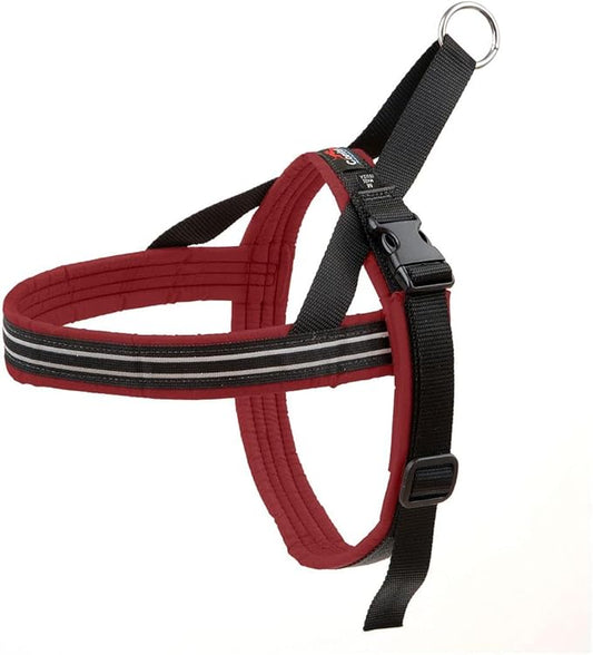 ComfortFlex Sport Harness - American Made No Pull Dog Harness for Small, Medium, Large Dogs - Lightweight, Padded, Reflective No Rub Harness for Walking, Running and Control - Small/Medium, Bordeaux
