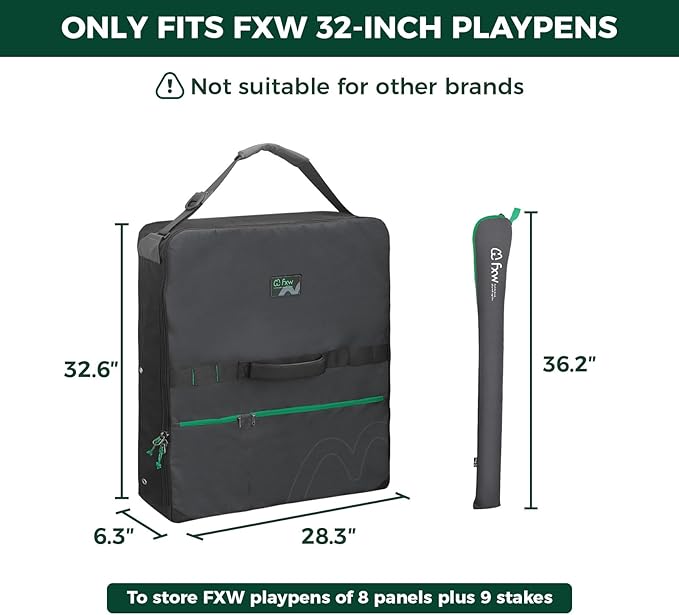 FXW Dog Playpen Storage Bag, Fits 32" H 8 Panels & Partition Connector, Fits for 24"/32" H Homeplus/Rollick/Instant Dog Playpen