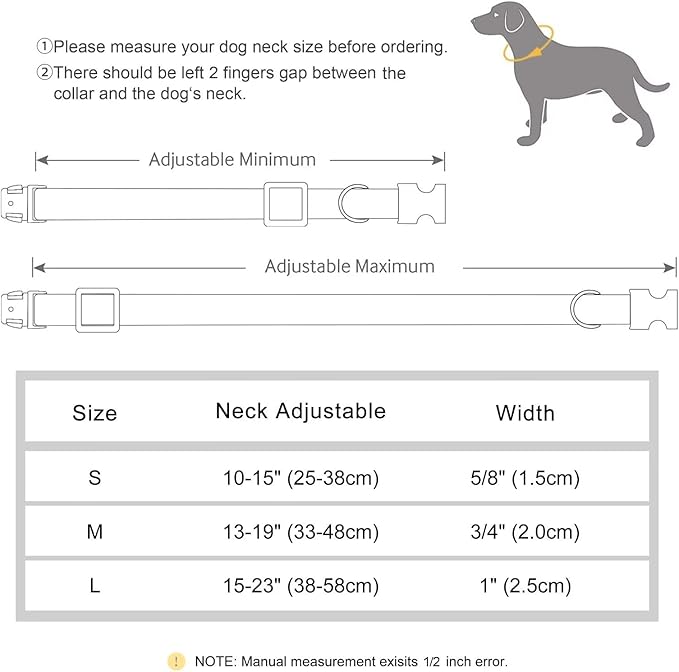 Didog Soft Padded Leather Dog Collars for Medium Dogs, Classic Heavy Duty Dog Collars with Quick Release Metal Buckle, Adjustable Medium Dog Collar Leather,Brown,M