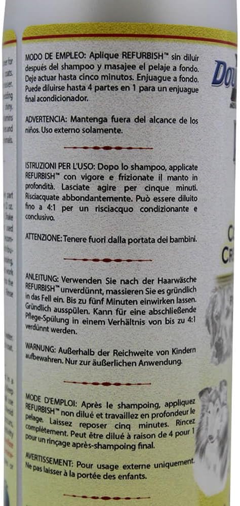 Groomer's Edge Re-Fur-Bish Pet Conditioner, 16-Ounce