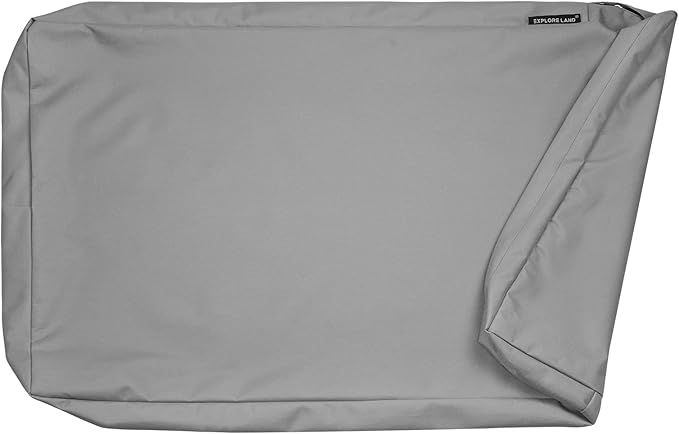 Explore Land 48 inch Gray Dog Crate Cover Bundle with 46 inch Dog Bed Cover