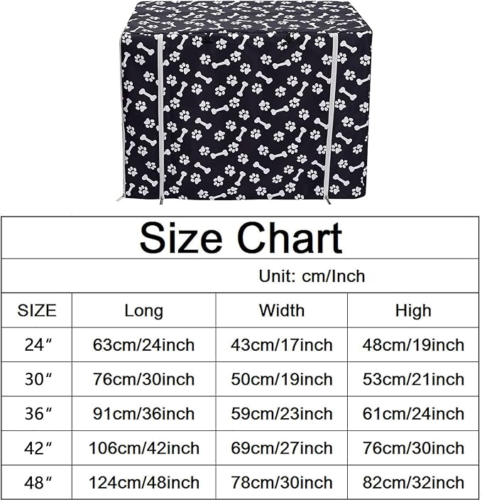 Geyecete Large Dog Crate Covers Fits 24inch-48inch Dog Crates for Small Medium Large Dogs Dog Crate Bed Dog Crate with Cover - Cover only(Crate Not Included)-Black-36